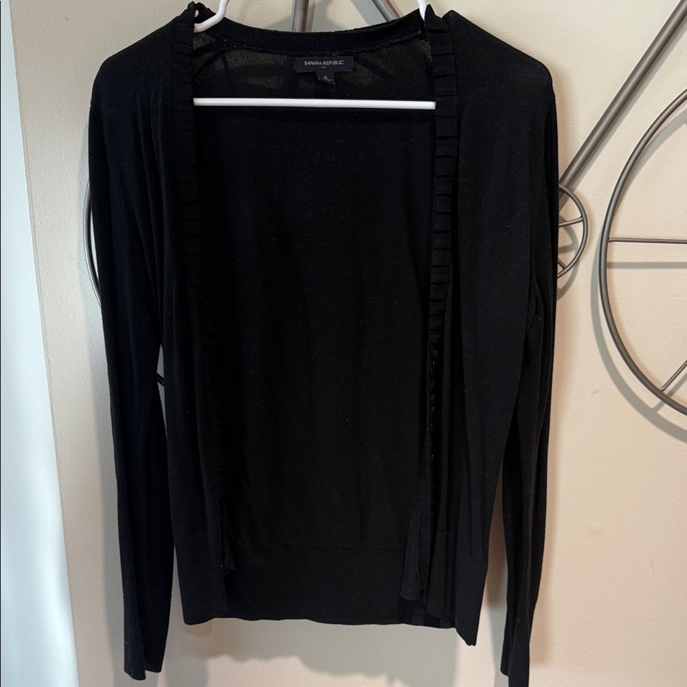 Banana Republic Black Open Front Cardigan